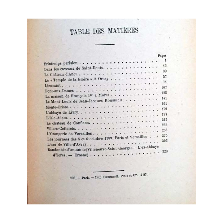 1. Environs de Paris de Georges Cain aux éditions Flammarion