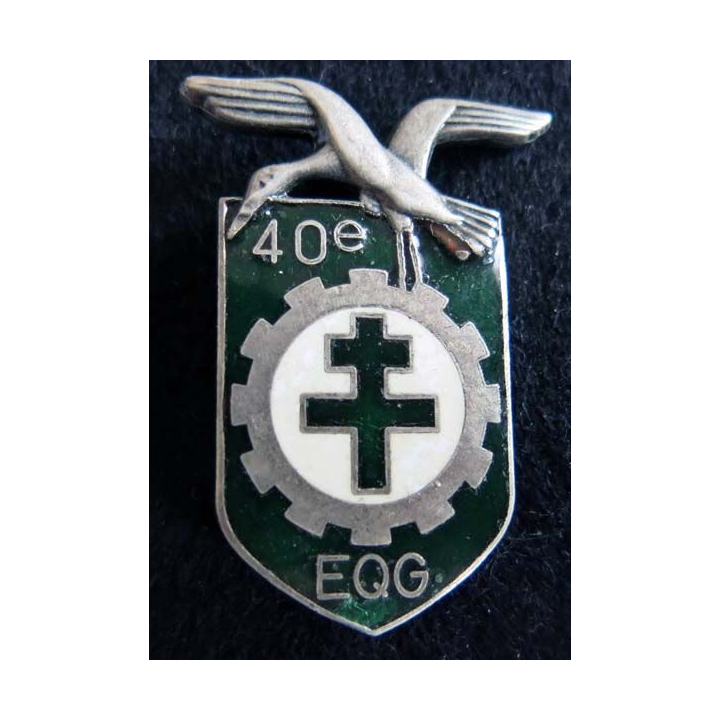 40° EQG : 40° escadron de quarier général fabrication FIA G. 3906 en émail