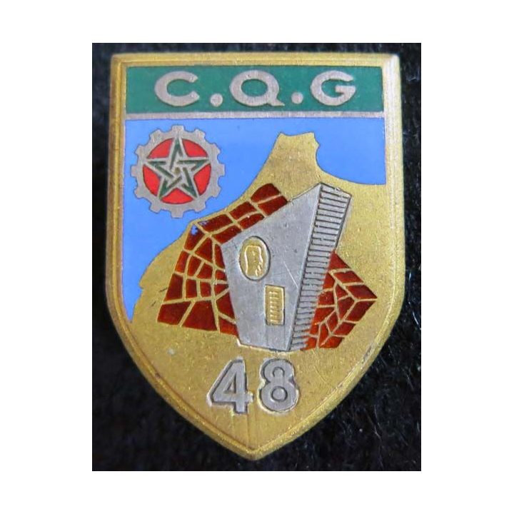 48° CQG : 48° compagnie de quartier général Drago Paris G. 1493 émail