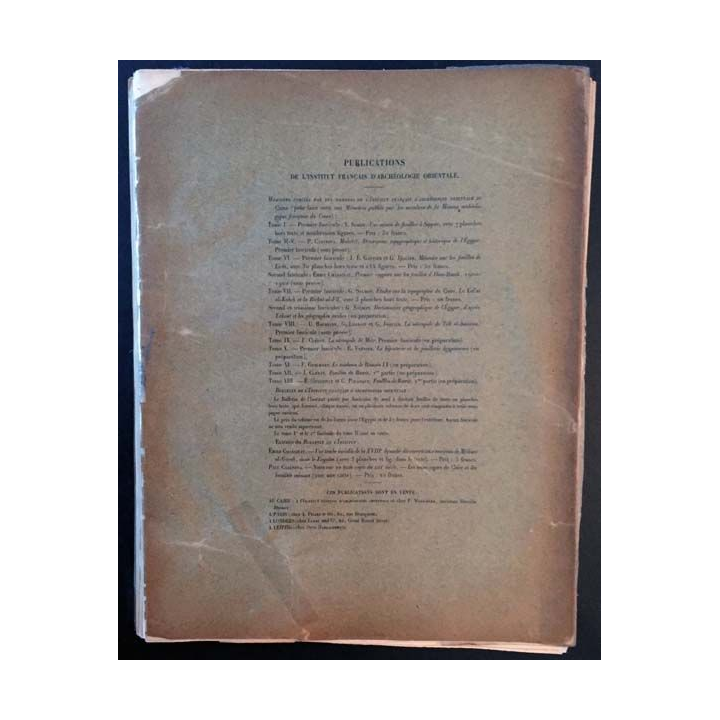1. Mémoires Tome septième publiés par les membres de l'institut français d'archéologie orientale du Caire