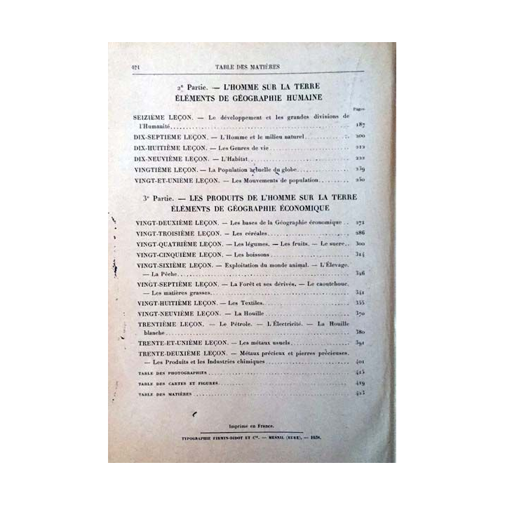 1. Géographie générale classe de seconde de A. Allix et A. Leyritz aux éditions A. Hatier