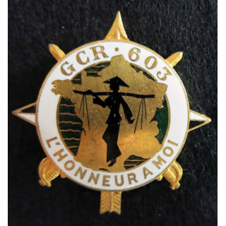603° GCR : 603° groupe de circulation routière Drago Paris en émail 