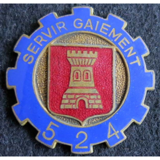 524° GT :524° groupe de transport Drago Paris déposé H. 612 en émail épingle cassée 
