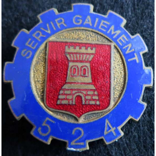 524° GT : 524° groupe de transport Drago Olivier Métra déposé H. 612 en émail 