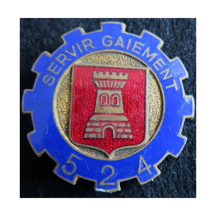 524° GT : 524° groupe de transport Drago Olivier Métra déposé H. 612 en émail 