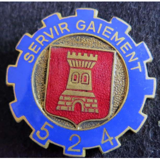 524° GT : 524° groupe de transport Drago Béranger déposé H. 612 en émail