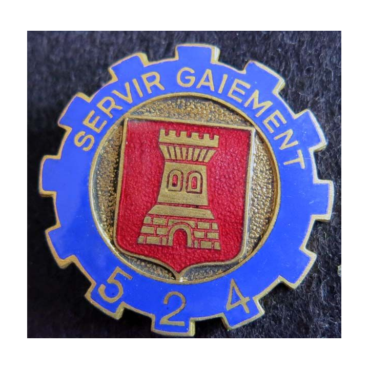 524° GT : 524° groupe de transport Drago Béranger déposé H. 612 en émail