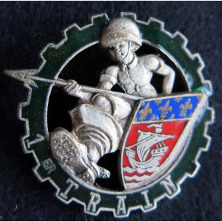 1° RT : 1° régiment du Train de fabrication Drago Beranger H. 582 en émail