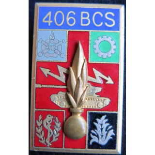 406° BCS : 406° Bataillon de Commandement et Services Arthus Bertrand G. 2283 émail