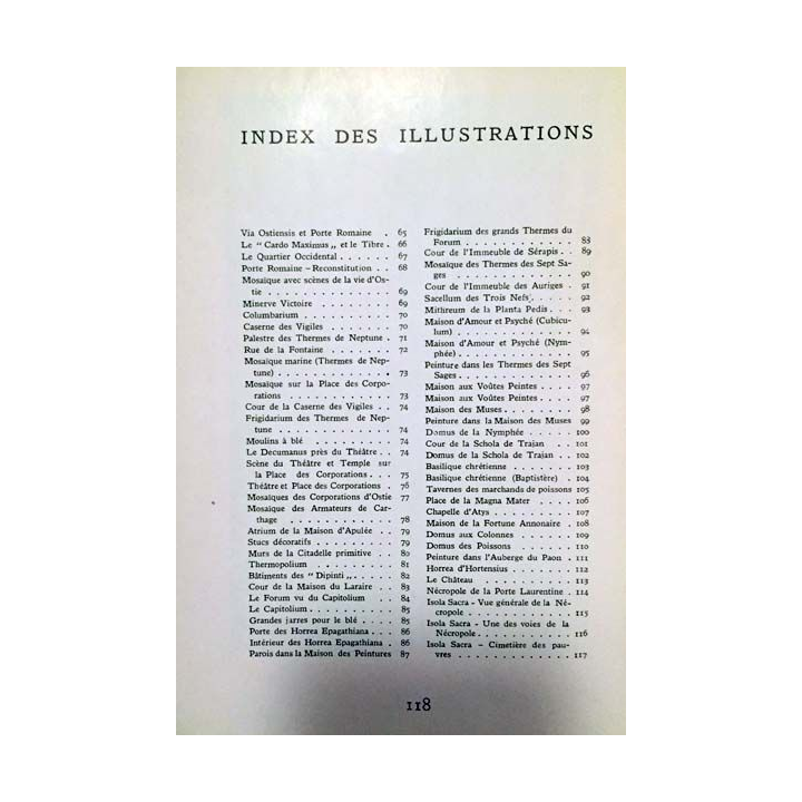 1. OSTIE n°1 de G. Calza et G. Becatti aux éditions Istituto poligrafico dello stato Libreria Dello Stato
