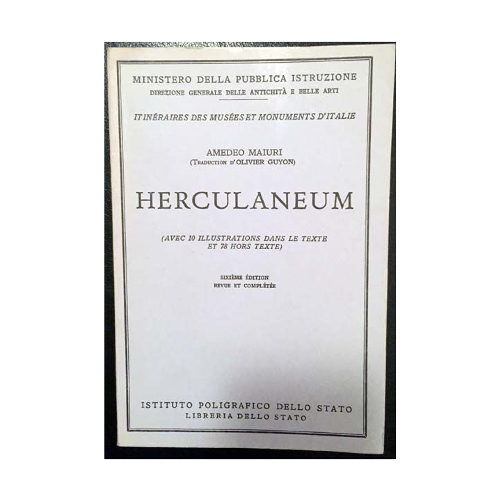 1. Herculaneum n°53 de Amedeo Maiuri aux éditions La Libreria Dello Stato - Roma
