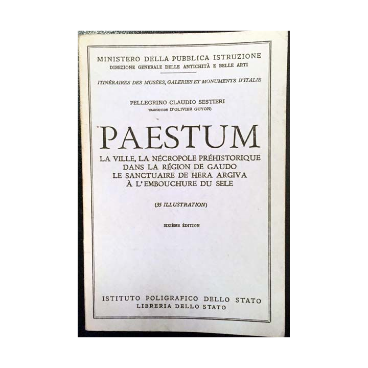 1. Paestum n°84 de Pellegrino Claudio Sestieri aux éditions La Libreria Dello Stato - Roma
