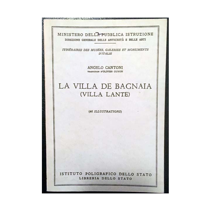 1. La villa de Bagnaia (Villa lante) n°94 de Angelo Cantoni aux éditions La Libreria Dello Stato - Roma