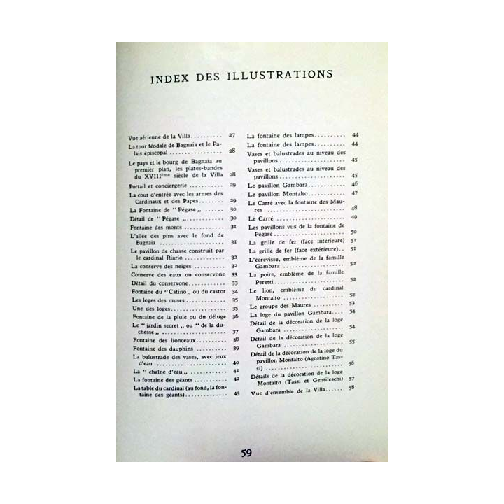 1. La villa de Bagnaia (Villa lante) n°94 de Angelo Cantoni aux éditions La Libreria Dello Stato - Roma