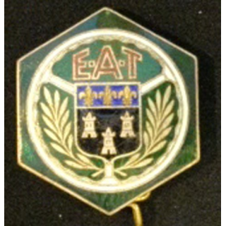 Ecole d'application du train D G.972 émail dos guilloché boléro rond