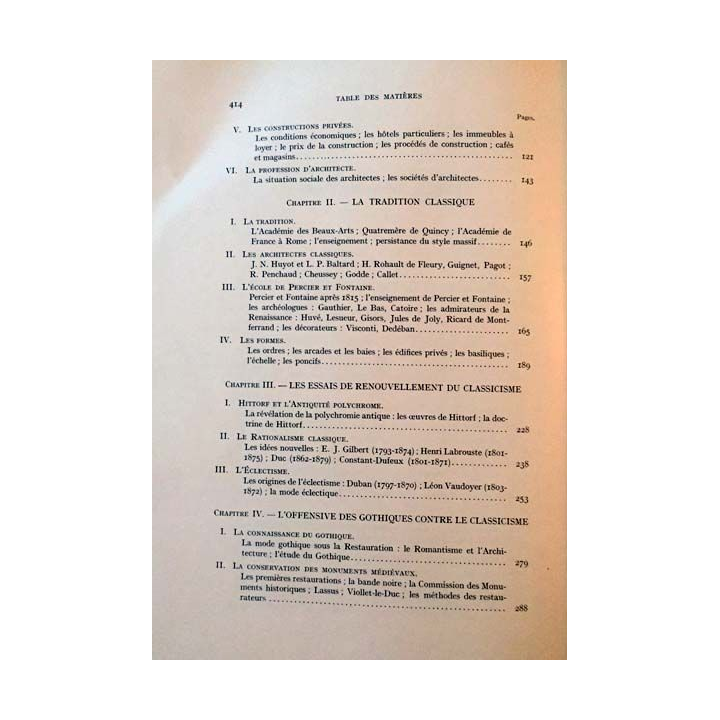 1. Histoire de l'architecture classique en France Tome VI La restauration et le gouvernement de Juillet 1815 - 1848