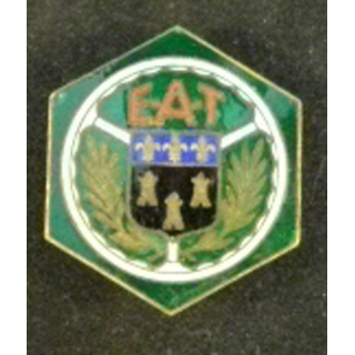 Ecole d'application du train Drago G.972 en émail dos guilloché