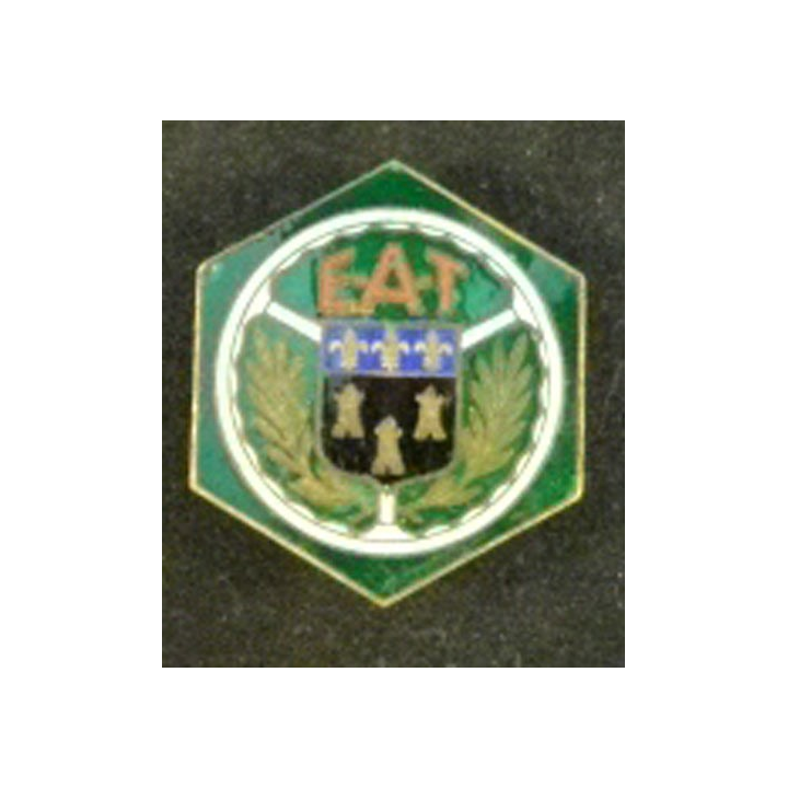 Ecole d'application du train Drago G.972 en émail dos guilloché