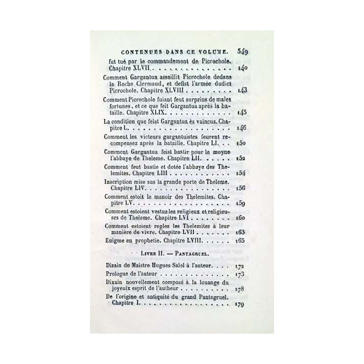 1. Oeuvres de Rabelais Tome 1 aux éditions Chez P. Jannet
