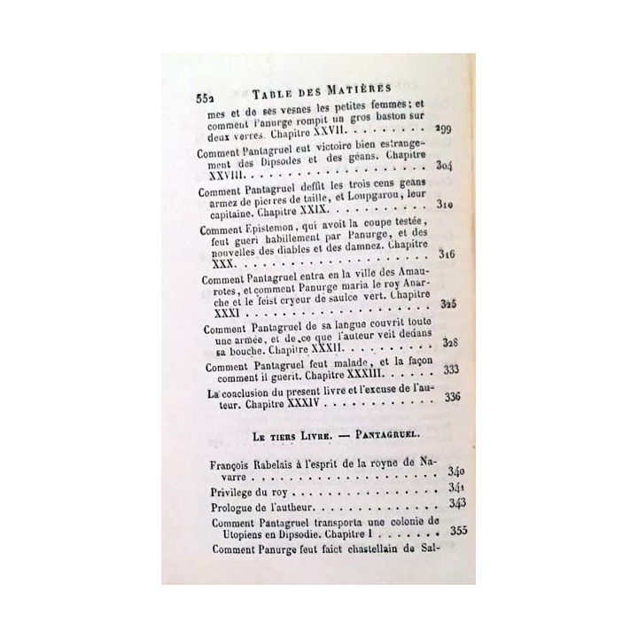 1. Oeuvres de Rabelais Tome 1 aux éditions Chez P. Jannet