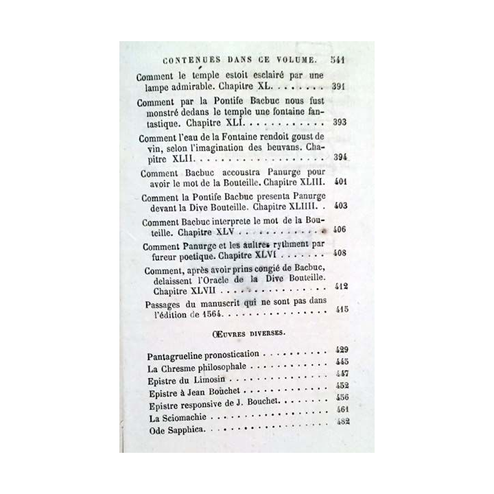 1. Oeuvres de Rabelais Tome 2 aux éditions Chez P. Jannet