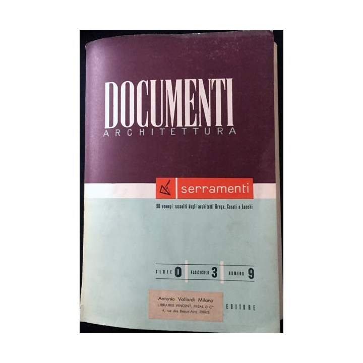 1. Documenti Architettura numero 9 aux éditions Antonio Vallardi