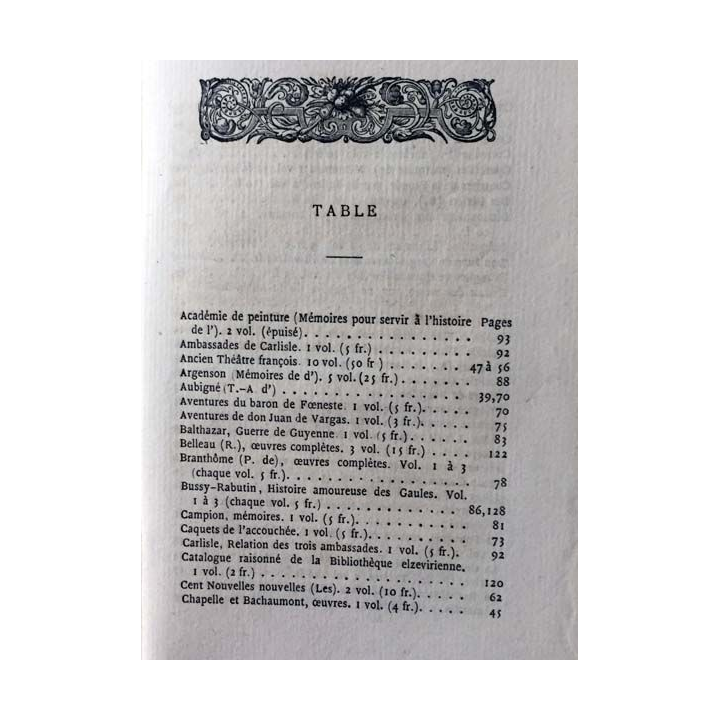 1. Catalogue raisonné de la bibliothèque Elzevirienne 1853 - 1970 aux éditions Paul Daffis