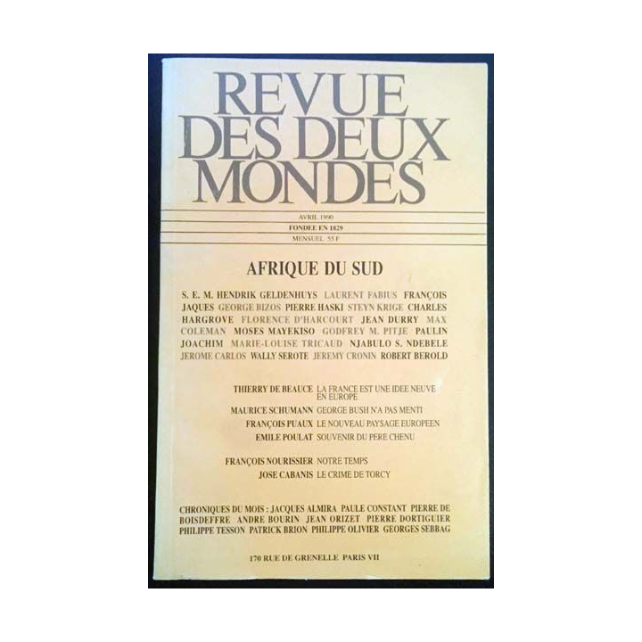 1. Revue des deux monde Avril 1990