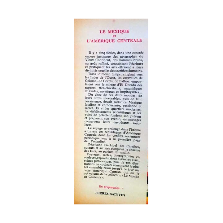 1. Le Mexique Amérique centrale Antilles de Doré Ogrizek aux éditions Odé