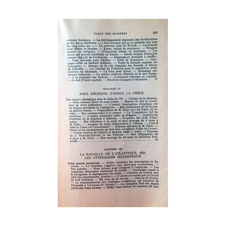 1. Mémoires sur la deuxième guerre mondiale - La grande alliance Tome 1 La Russie envahie 1er Janvier - 22 Juin
