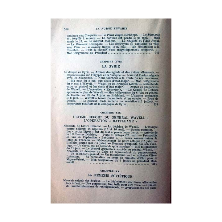 1. Mémoires sur la deuxième guerre mondiale - La grande alliance Tome 1 La Russie envahie 1er Janvier - 22 Juin
