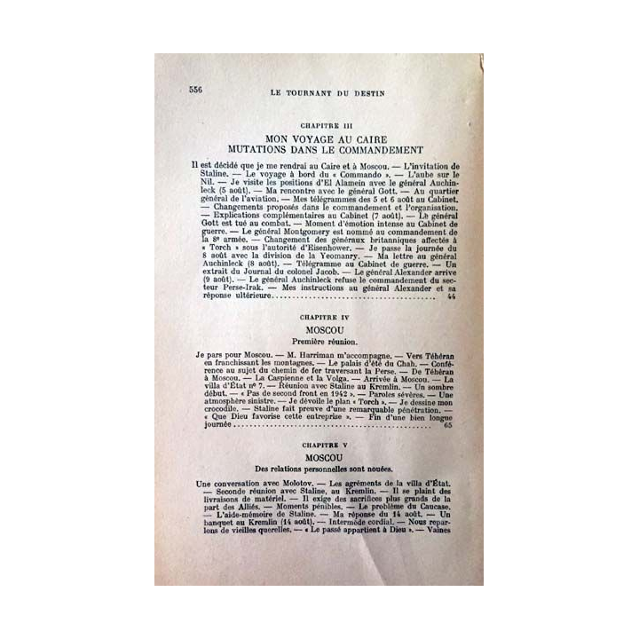 1. Mémoires sur la deuxième guerre mondiale - Le tournant du destin Tome 2 L'Afrique sauvée 4 Juillet 1942 - 5 Juin 1943