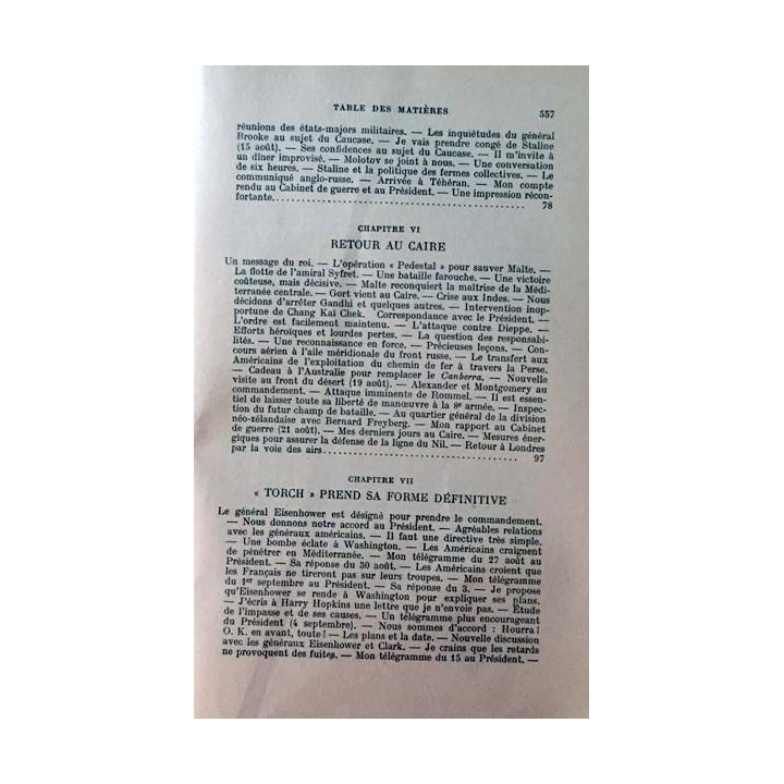 1. Mémoires sur la deuxième guerre mondiale - Le tournant du destin Tome 2 L'Afrique sauvée 4 Juillet 1942 - 5 Juin 1943