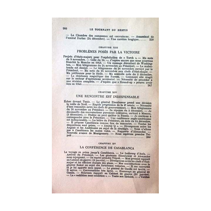 1. Mémoires sur la deuxième guerre mondiale - Le tournant du destin Tome 2 L'Afrique sauvée 4 Juillet 1942 - 5 Juin 1943