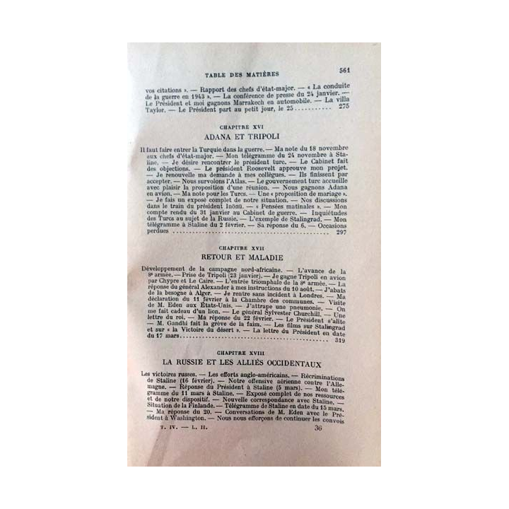 1. Mémoires sur la deuxième guerre mondiale - Le tournant du destin Tome 2 L'Afrique sauvée 4 Juillet 1942 - 5 Juin 1943