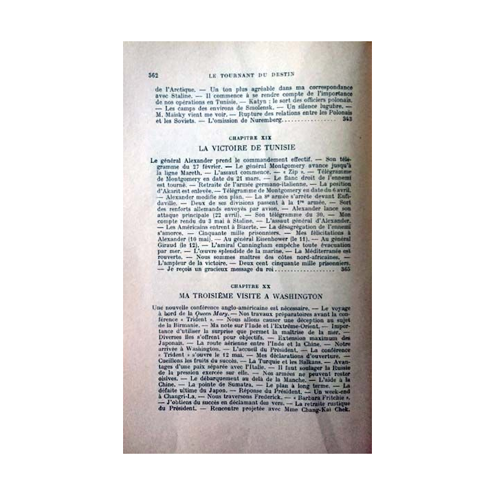 1. Mémoires sur la deuxième guerre mondiale - Le tournant du destin Tome 2 L'Afrique sauvée 4 Juillet 1942 - 5 Juin 1943