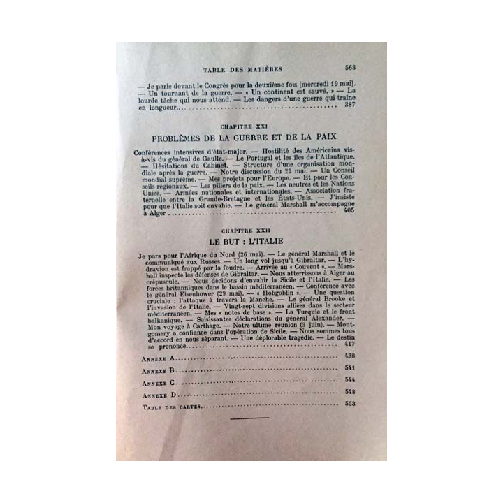 1. Mémoires sur la deuxième guerre mondiale - Le tournant du destin Tome 2 L'Afrique sauvée 4 Juillet 1942 - 5 Juin 1943
