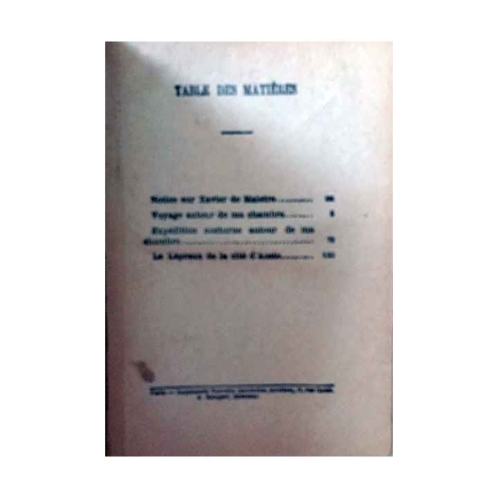 1. Voyage autour de ma chambre de X. De Maistre aux éditions Librairie de la bibliothèque nationale 1908