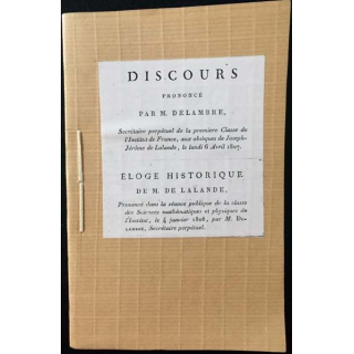 1. Discours prononcé par M. Delambre - Éloge historique de M. De Lalande