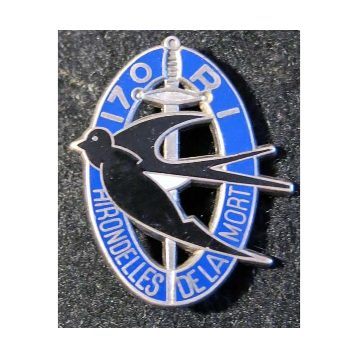 170° RI : Insigne métallique du 170° régiment d'infanterie de fabrication Fraisse