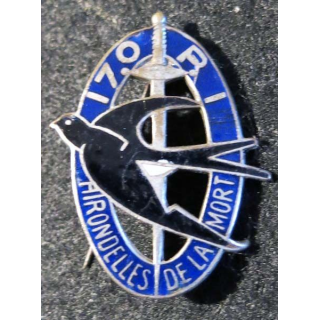 170° RI : Insigne métallique du 170° régiment d'infanterie en émail