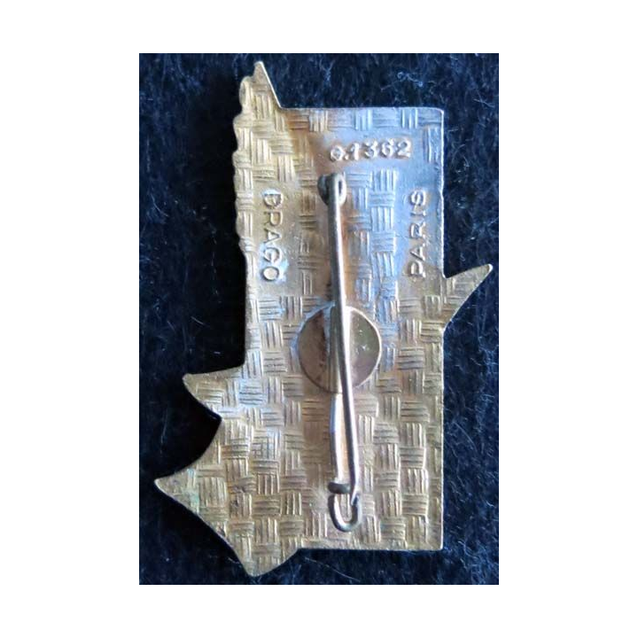 3° RIA : Insigne métallique du 3° régiment d'infanterie alpine Drago Paris G. 1362 émail