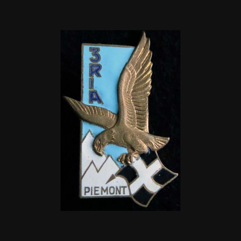 Insigne Militaire 15-9e RIA – Grenade Argentée Et Edelweiss – Drago Paris – REF 5894 – Occasion
