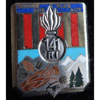 141° RI : 141° régiment d'infanterie de fabrication Drago Paris G. 2786 en émail 