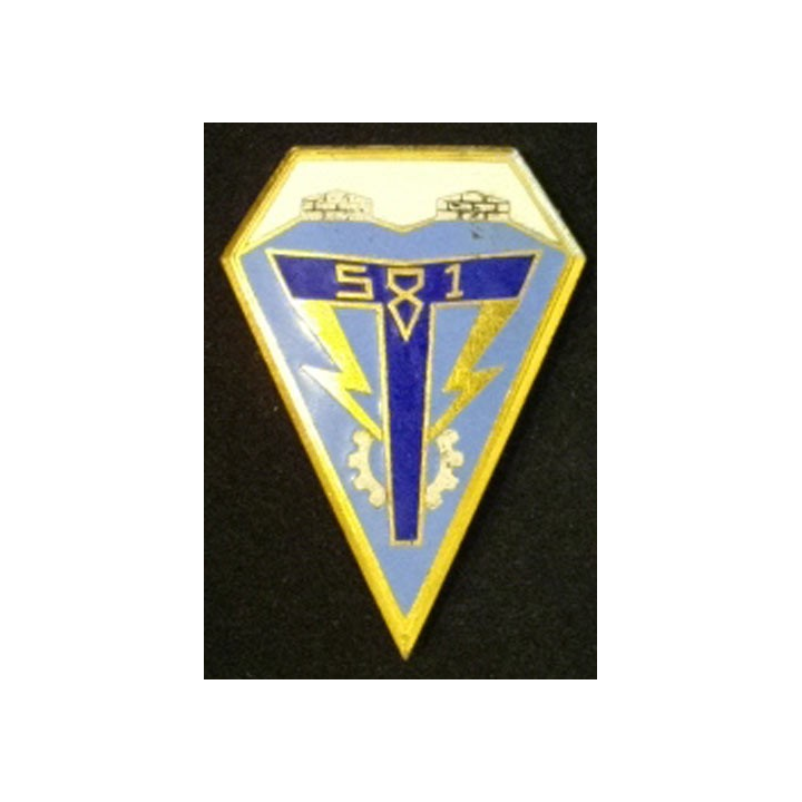 581° CMMT : 581°compagnie moyenne du matériel des transmissions de fabrication Drago G.1776 en émail