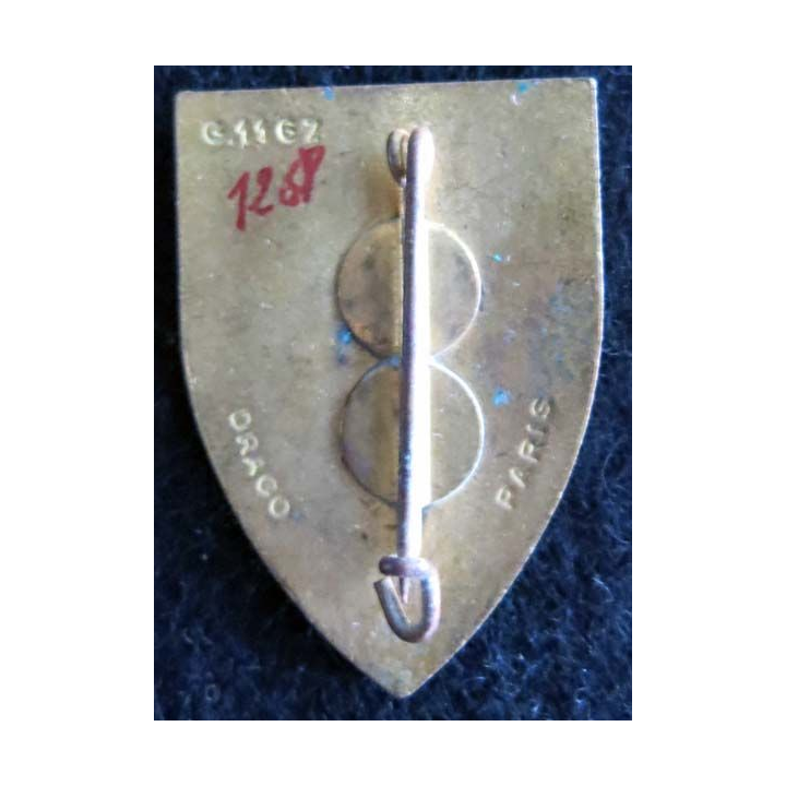 6° RI : 6° régiment d'infanterie  Drago Paris G. 1167 en émail dos lisse