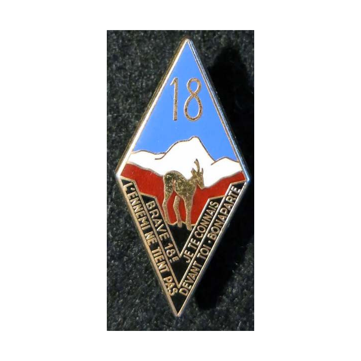 18° RID : 18° régiment d’infanterie divisionnaire Delsart Sens dos lisse