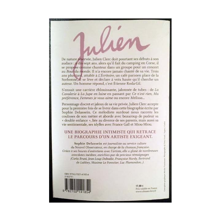 1. Julien de Sophie Delassein aux éditions Calmann-Lévy