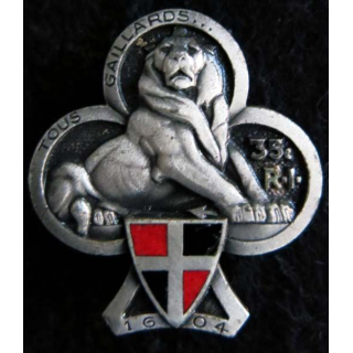35° RI : 35° régiment d'infanterie Drago Paris G. 913 dos guilloché embouti 