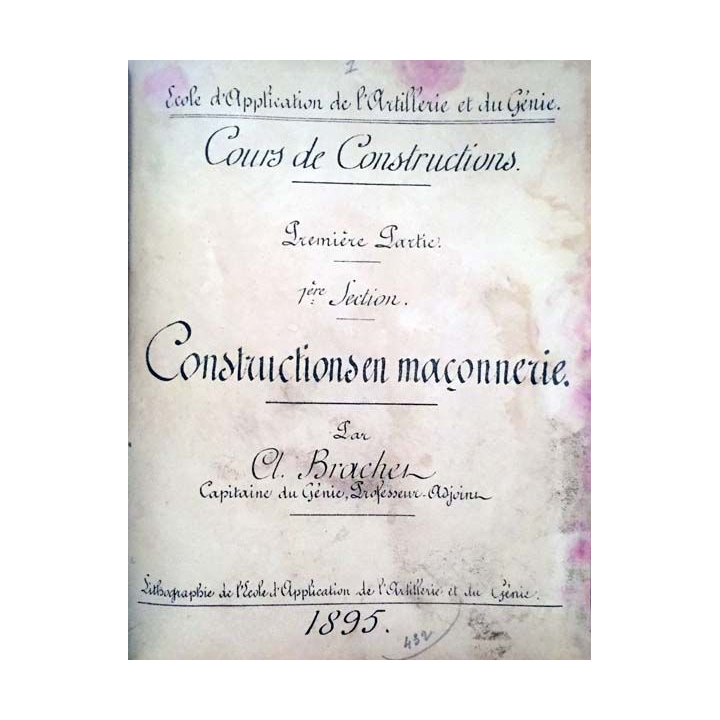 1. Cours de construction première partie 1er section construction maçonnerie de Cl. Braches